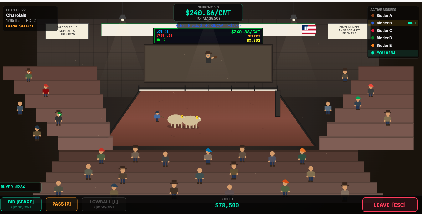 Halal Tycoon — cattle auction simulation